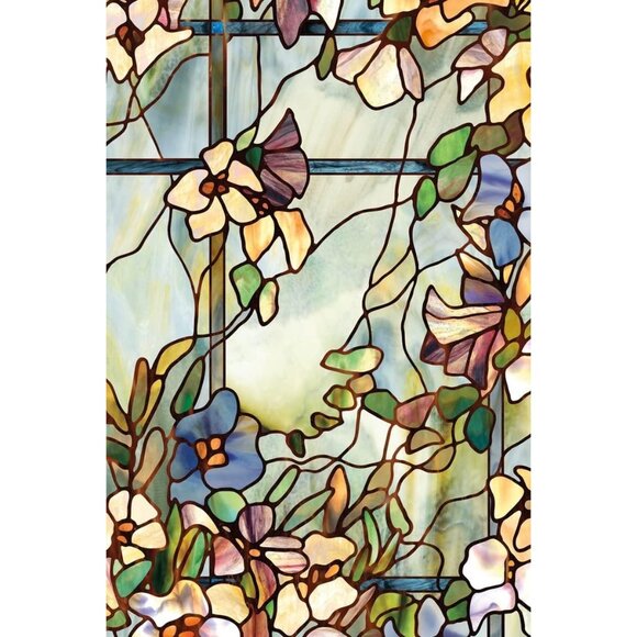 Artscape "Trellis" Window Film 24" x 36" Multicolor Privacy Stained Glass - Picture 3 of 4